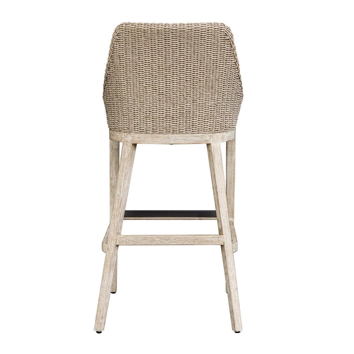 Paloma Outdoor Wicker Bar Stool Gray / White - Light Brown / White by Uttermost - View 6