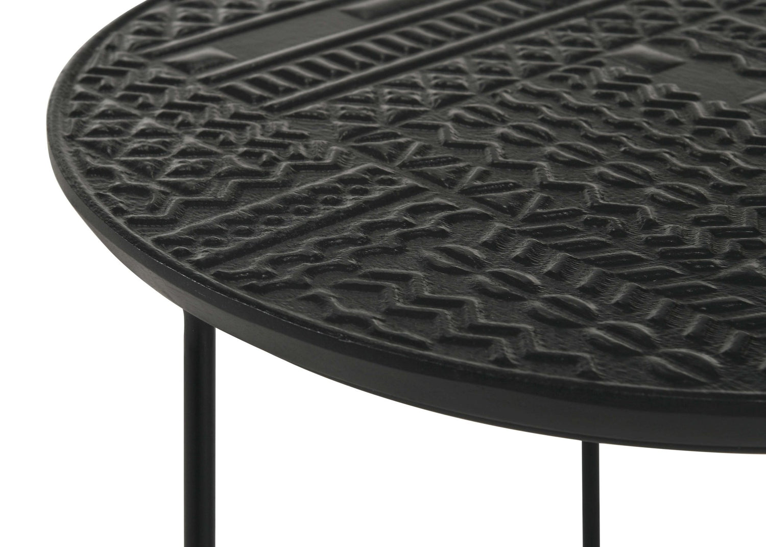 Loannis 2 - piece Round Nesting Table Matte Black | Coaster | Home Elegance USA