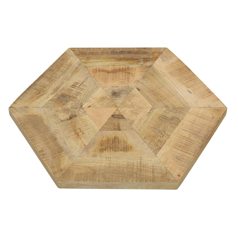 Adger 2 - piece Hexagon Nesting Tables Natural and Black | Coaster | Home Elegance USA