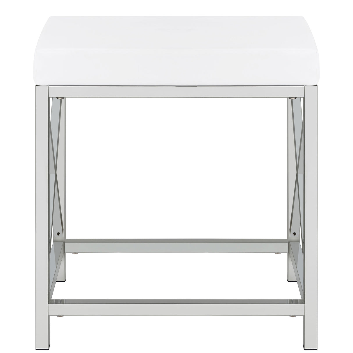 Vanity Set - Eliza 2-piece Vanity Set with Hollywood Lighting White and Chrome