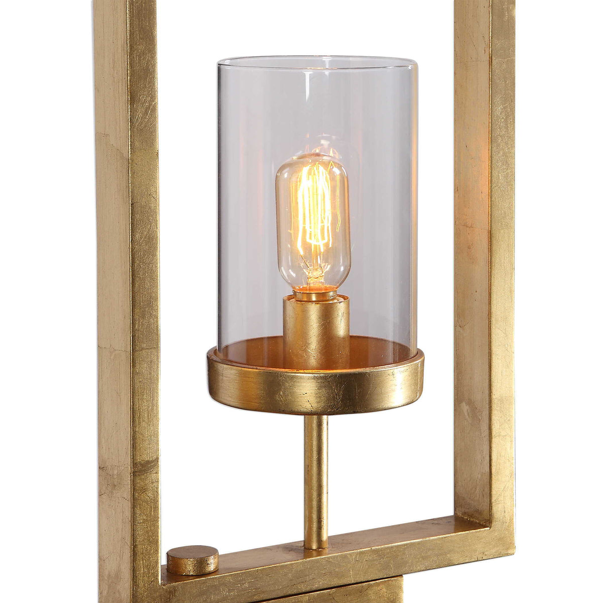 Cielo Staggered Rectangles Floor Lamp - Gold / Black by Uttermost - View 6