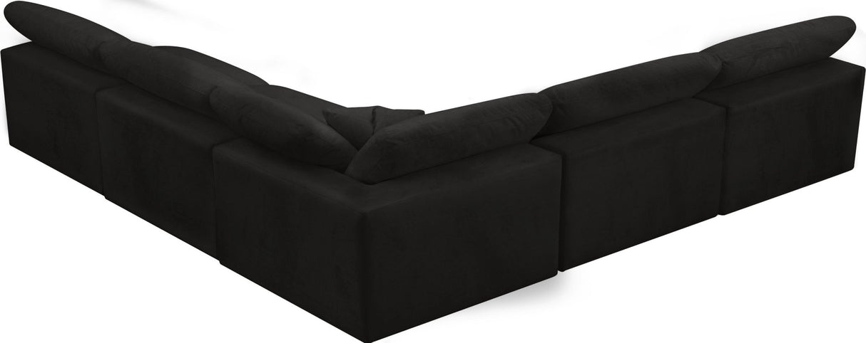 Cozy - Modular Sectional Cloud - Black - Fabric - Modern & Contemporary | Home Elegance USA