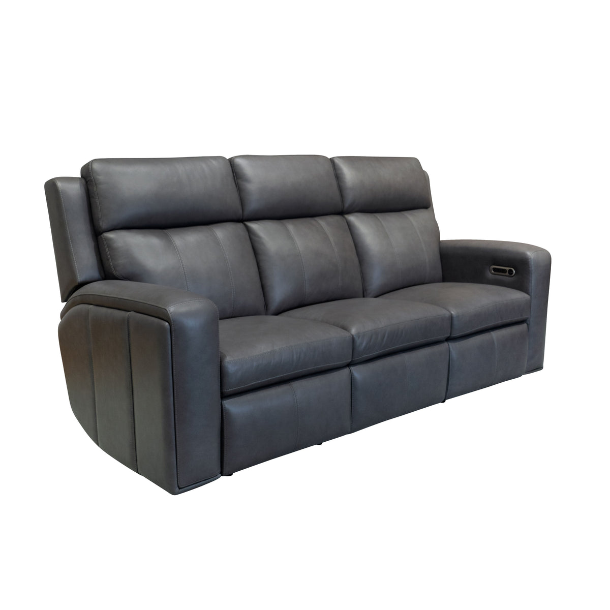 Wyatt Power Reclining Sofa With Power Headrests & Lumbar - Gunmetal | Flexsteel
