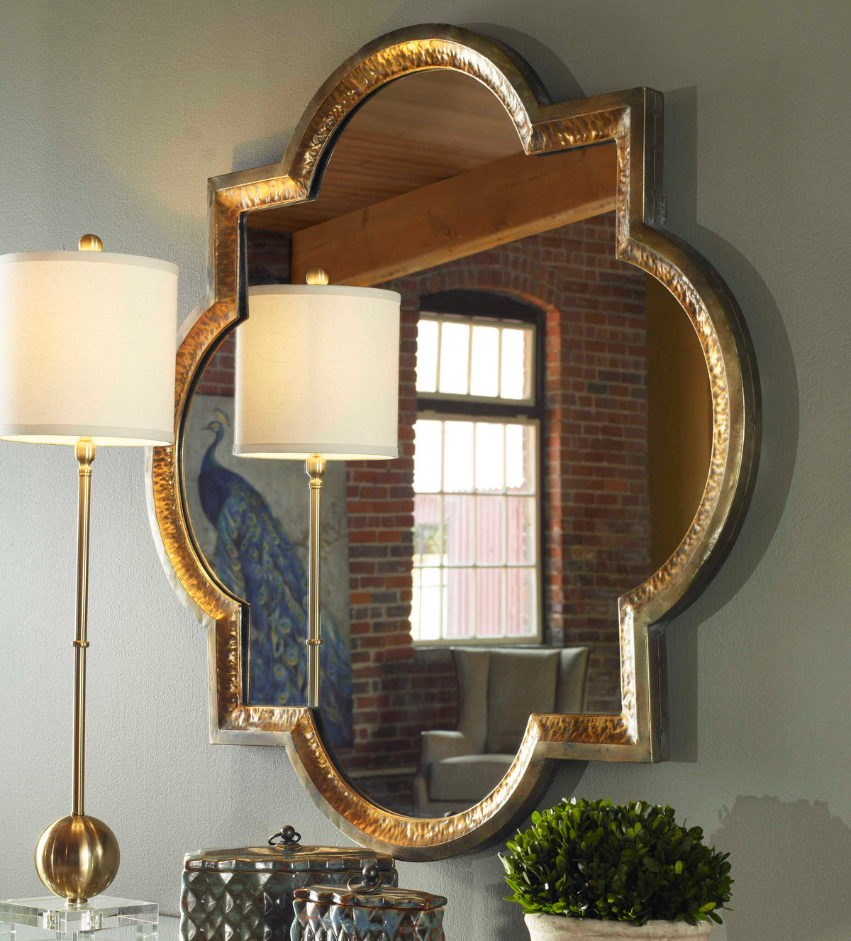Lourosa Mirror - Gold / Silver by Uttermost - View 3