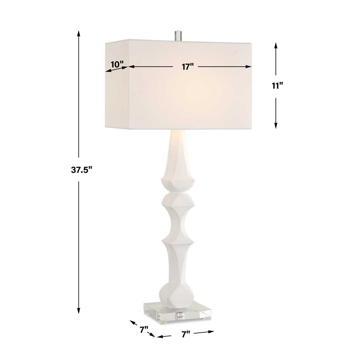 Mayme Table Lamp - White by Uttermost - View 10