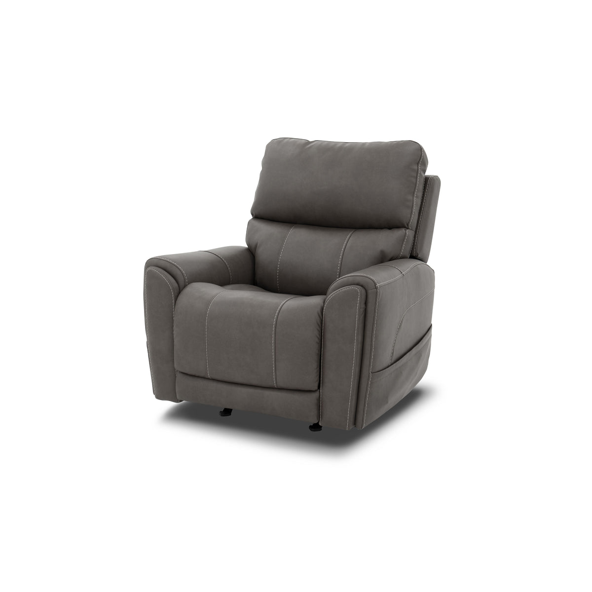 Carter Power Rocking Recliner With Power Headrest, Lumbar, Heat & Massage - Smoke | Flexsteel