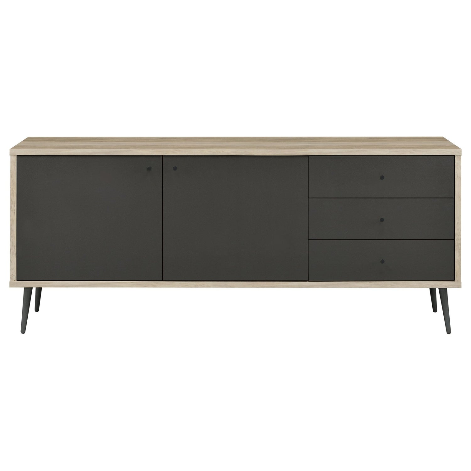 Maeve 2 - door Engineered Wood Accent Cabinet Grey and Antique Pine | Coaster | Home Elegance USA