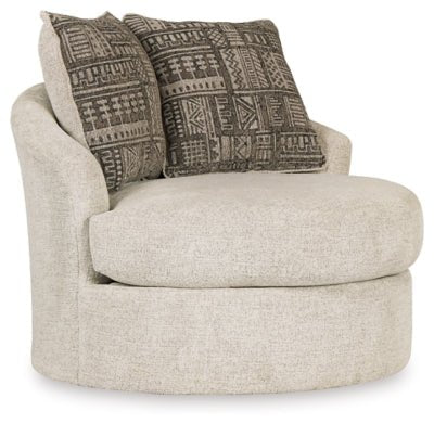 Ashley Stone Soletren Swivel Accent Chair - Chenille | Home Elegance USA
