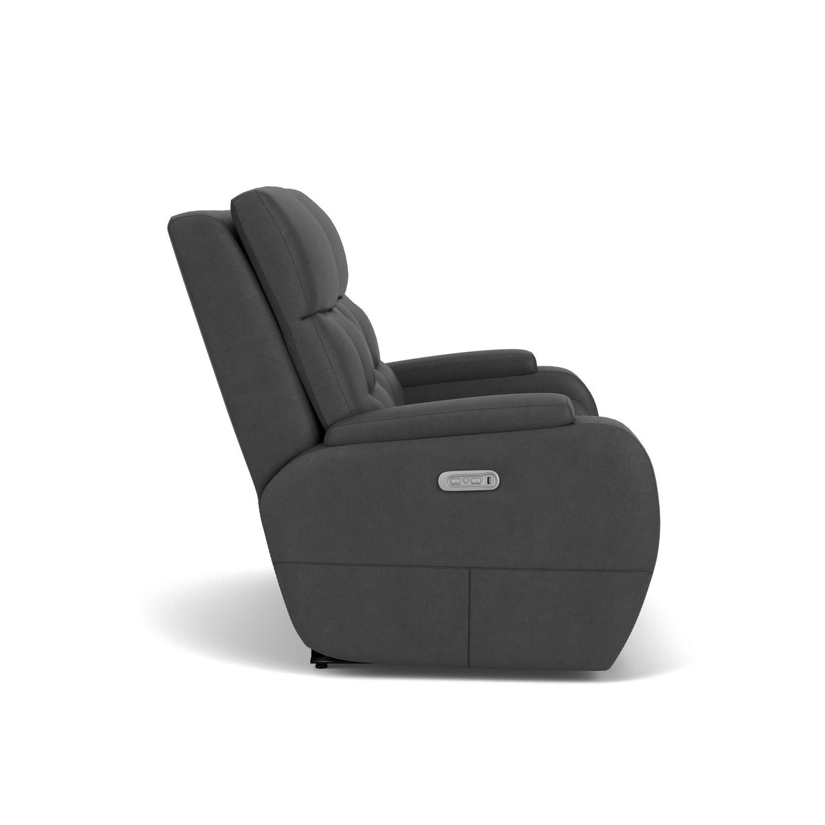Strait Leather Power Reclining Loveseat With Power Headrests | Flexsteel