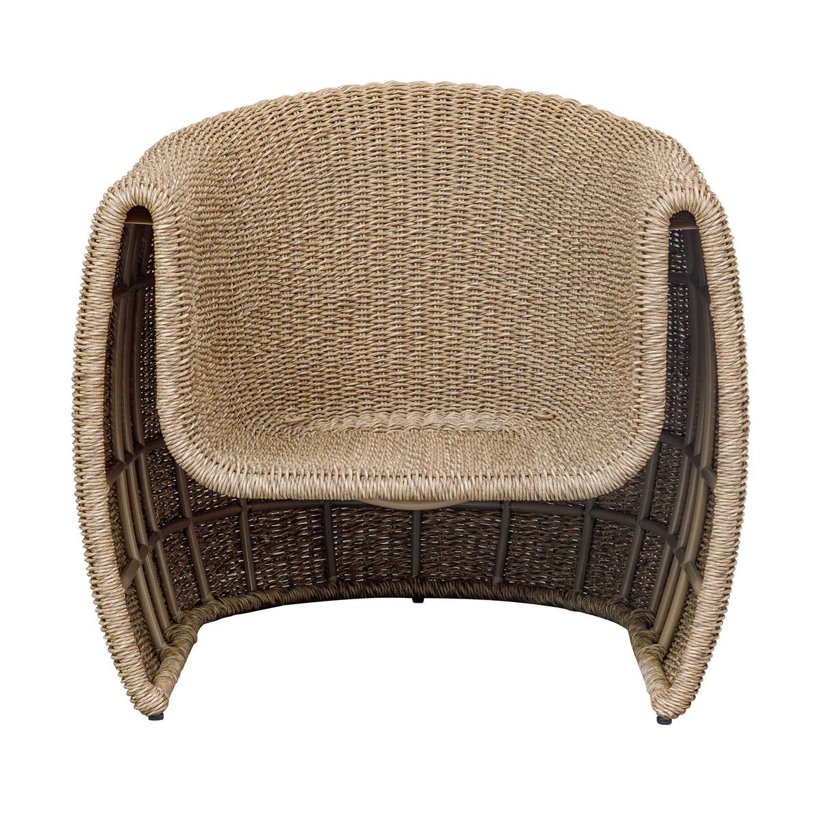Tropic Golden Flax Outdoor Lounge Chair - Light Brown / White by Uttermost - View 11