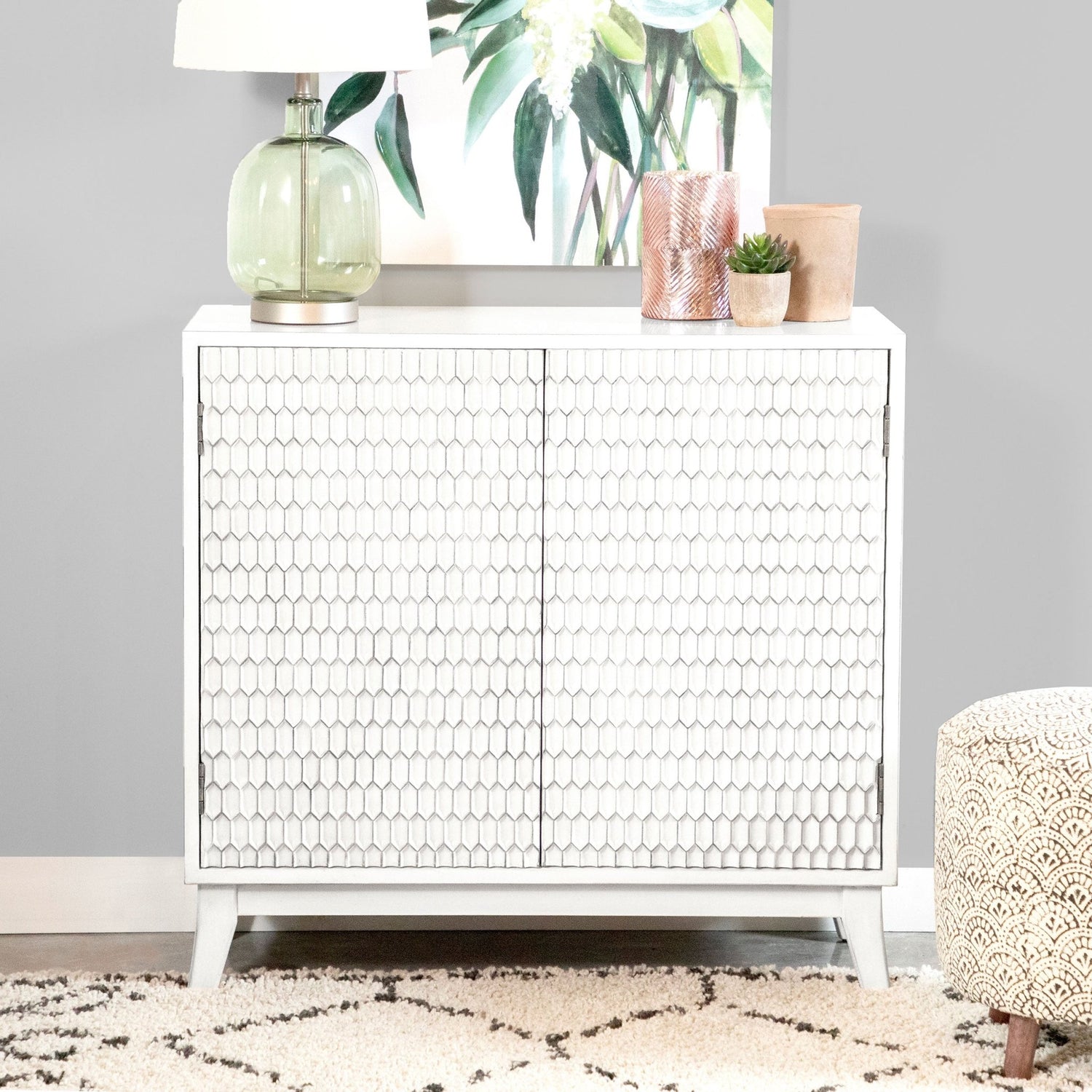 Gambon Rectangular 2 - door Accent Cabinet White | Coaster | Home Elegance USA
