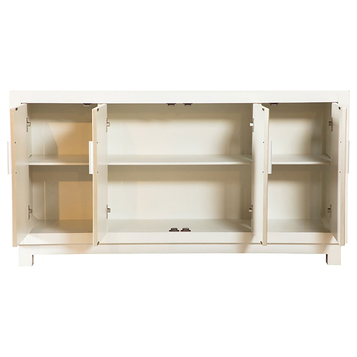 Voula Rectangular 4 - door Accent Cabinet White and Gold | Coaster | Home Elegance USA
