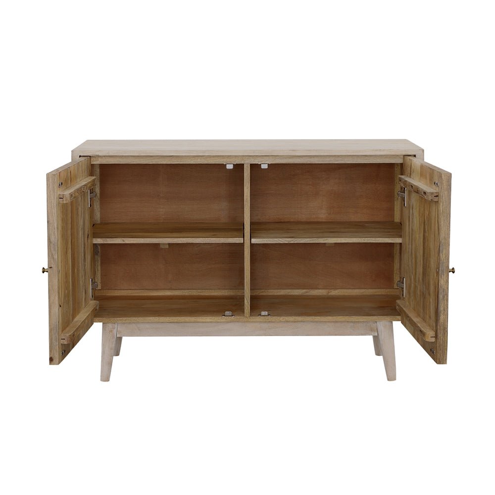 Accent Cabinet - Ixora 2-door Accent Cabinet White Washed and Black