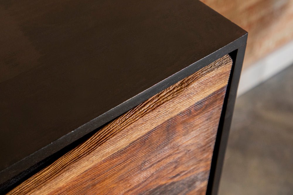 Zara 2 - drawer Accent Cabinet Black Walnut and Gold | Coaster | Home Elegance USA