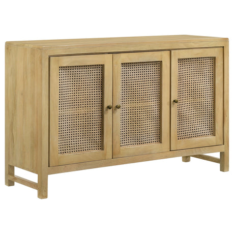 Accent Cabinet - Zamora Rectangular 3-door Accent Cabinet Natural