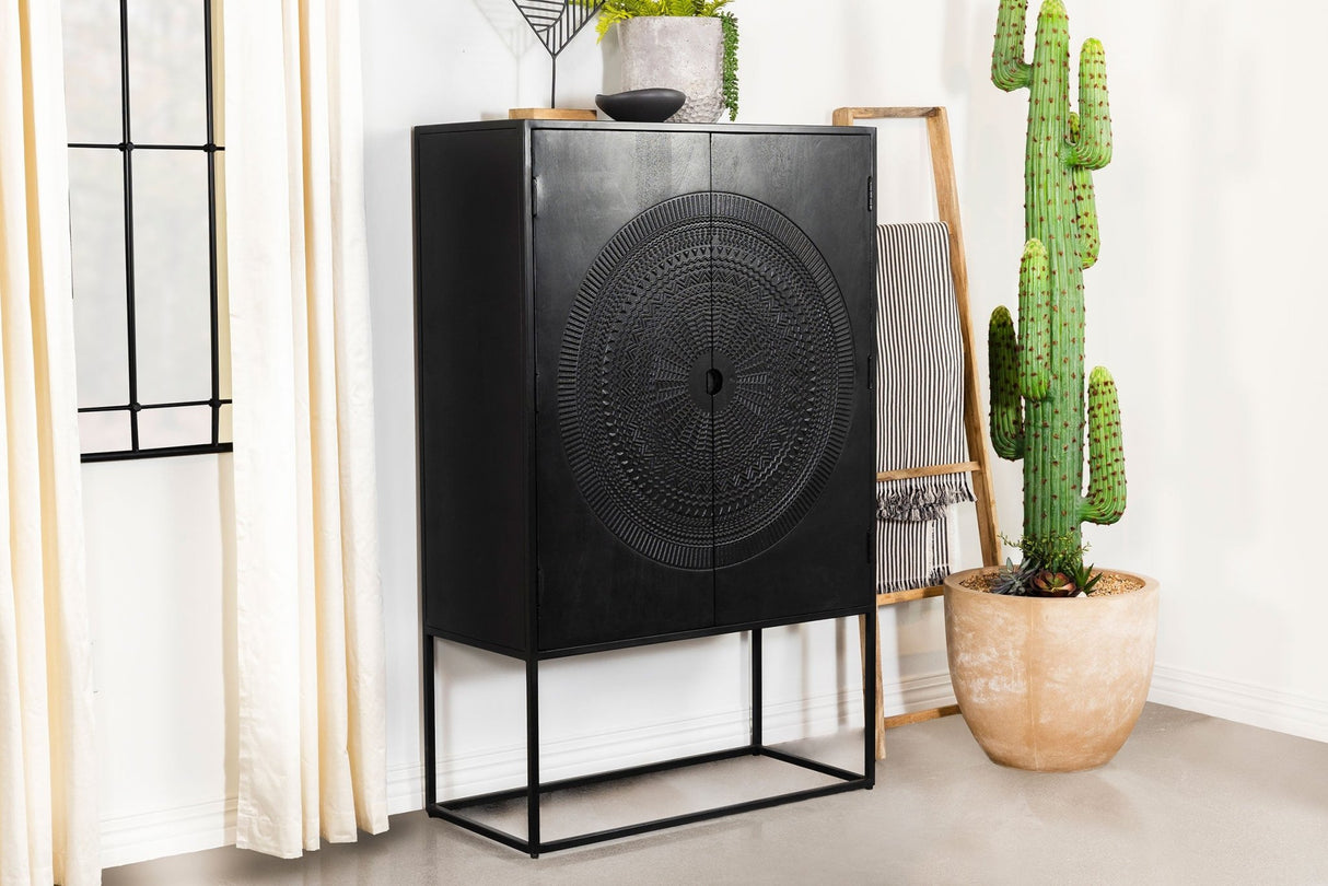 Jenna 2 - door Accent Cabinet Black | Coaster | Home Elegance USA
