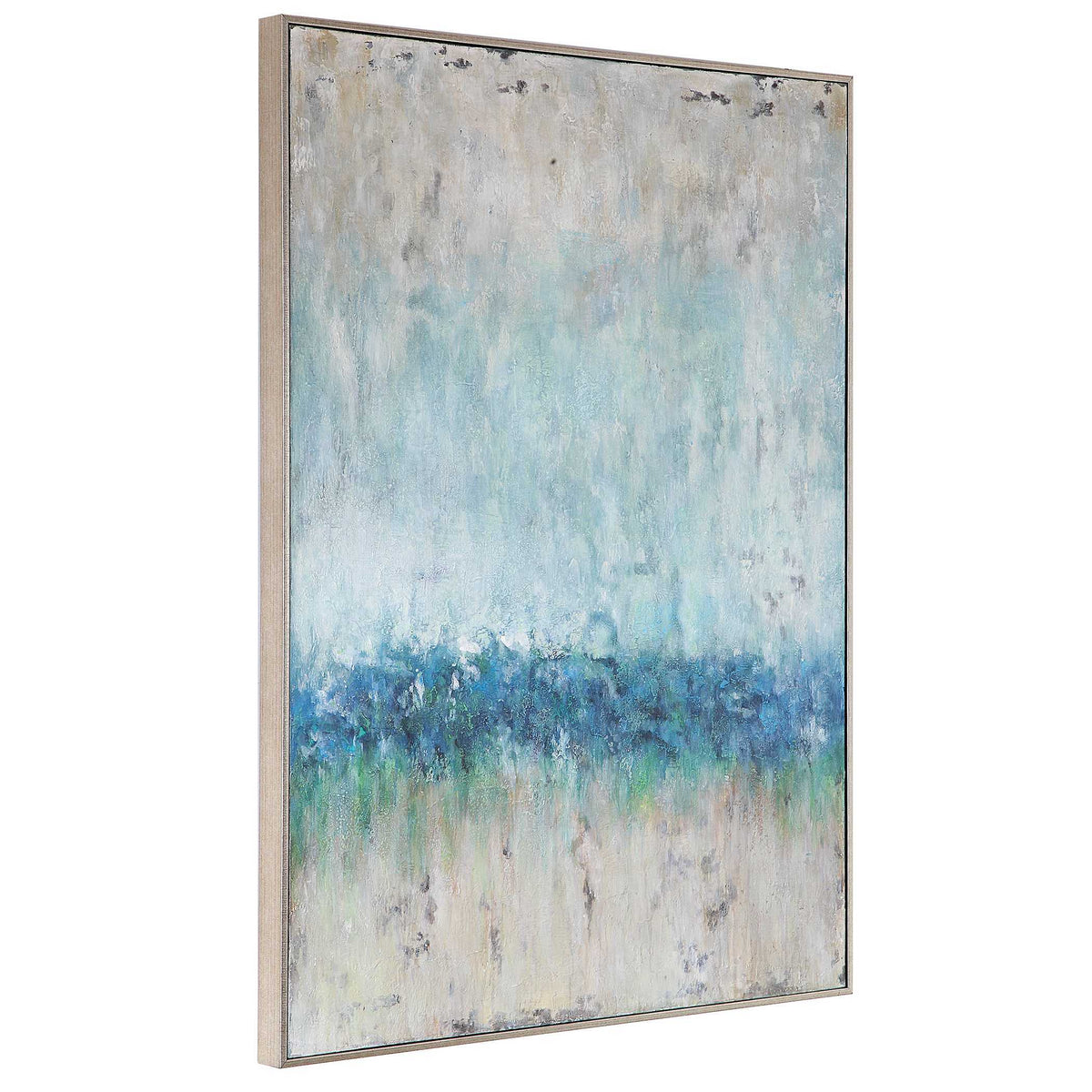 Tidal Wave Abstract Art - Blue / Light Brown by Uttermost - View 4