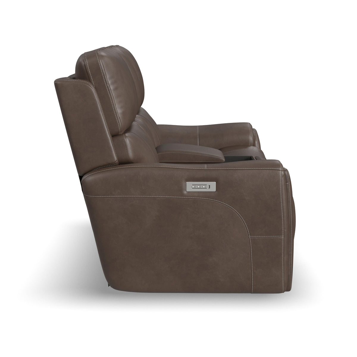 Carter Power Reclining Loveseat With Console & Power Headrests & Lumbar - Cappuccino | Flexsteel