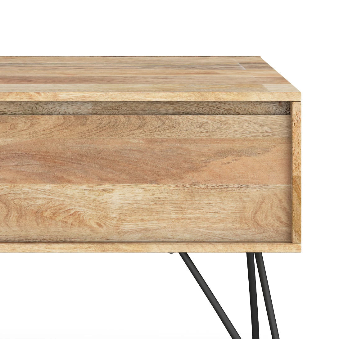 Hunter 68 inch Wide Solid Mango Wood TV Stand in Natural For TVs up to 75 inches - sold by Home Elegance USA