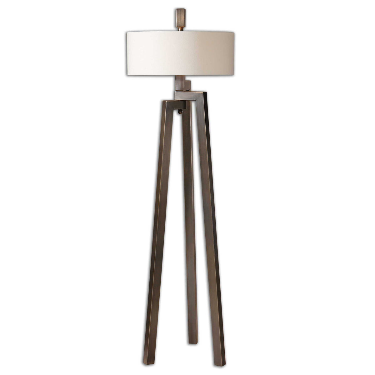 Mondovi Modern Floor Lamp - Dark Brown / Beige by Uttermost - View 1
