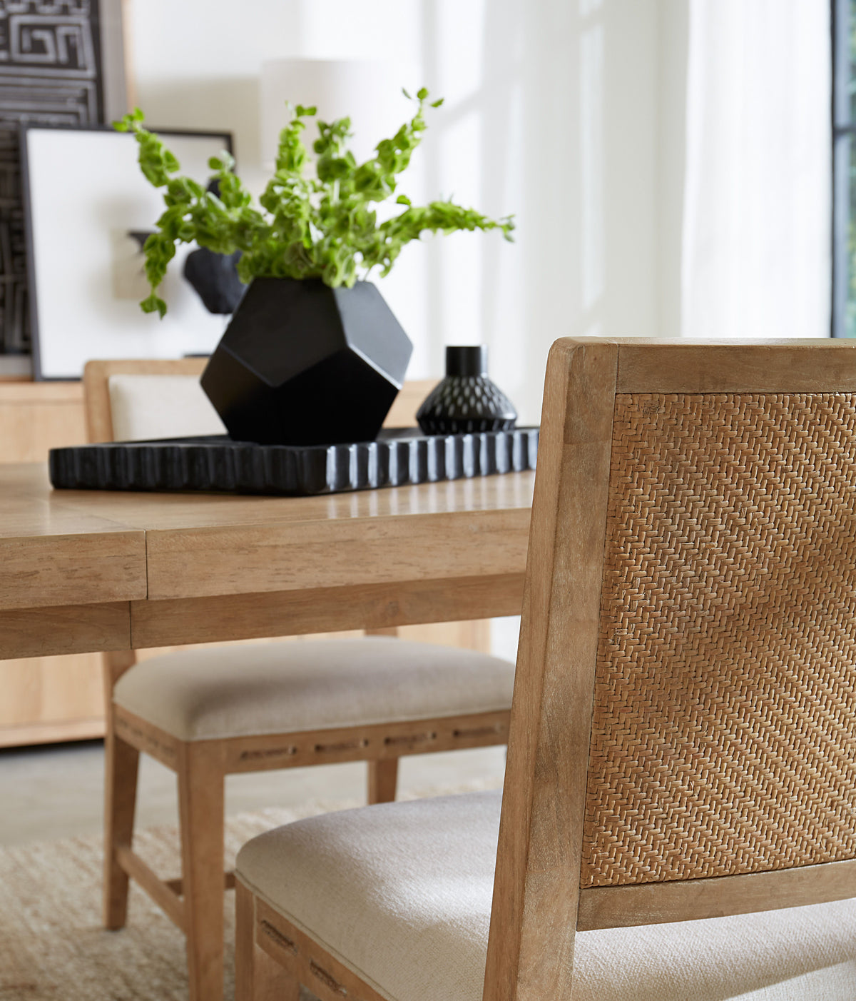Retreat Cane Back Side Chair (Set of 2) - Beige by Hooker Furniture - View 2