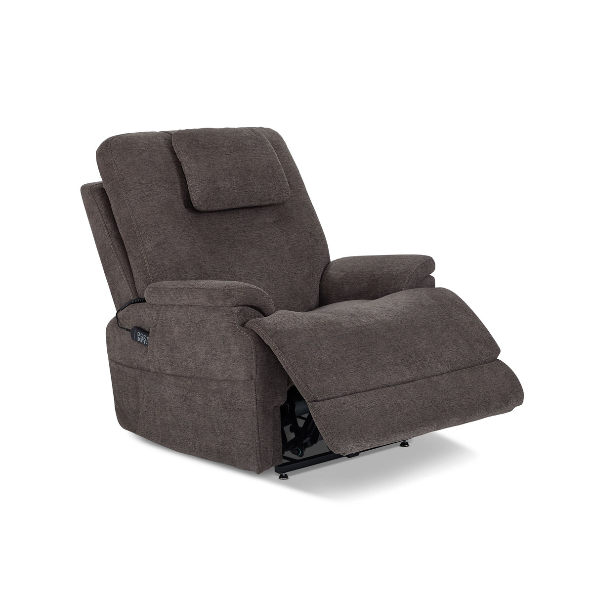 Zecliner Model 2+ Power Lift Recliner With Power Headrest, Lumbar, Heat & Massage - Umber Gray | Flexsteel