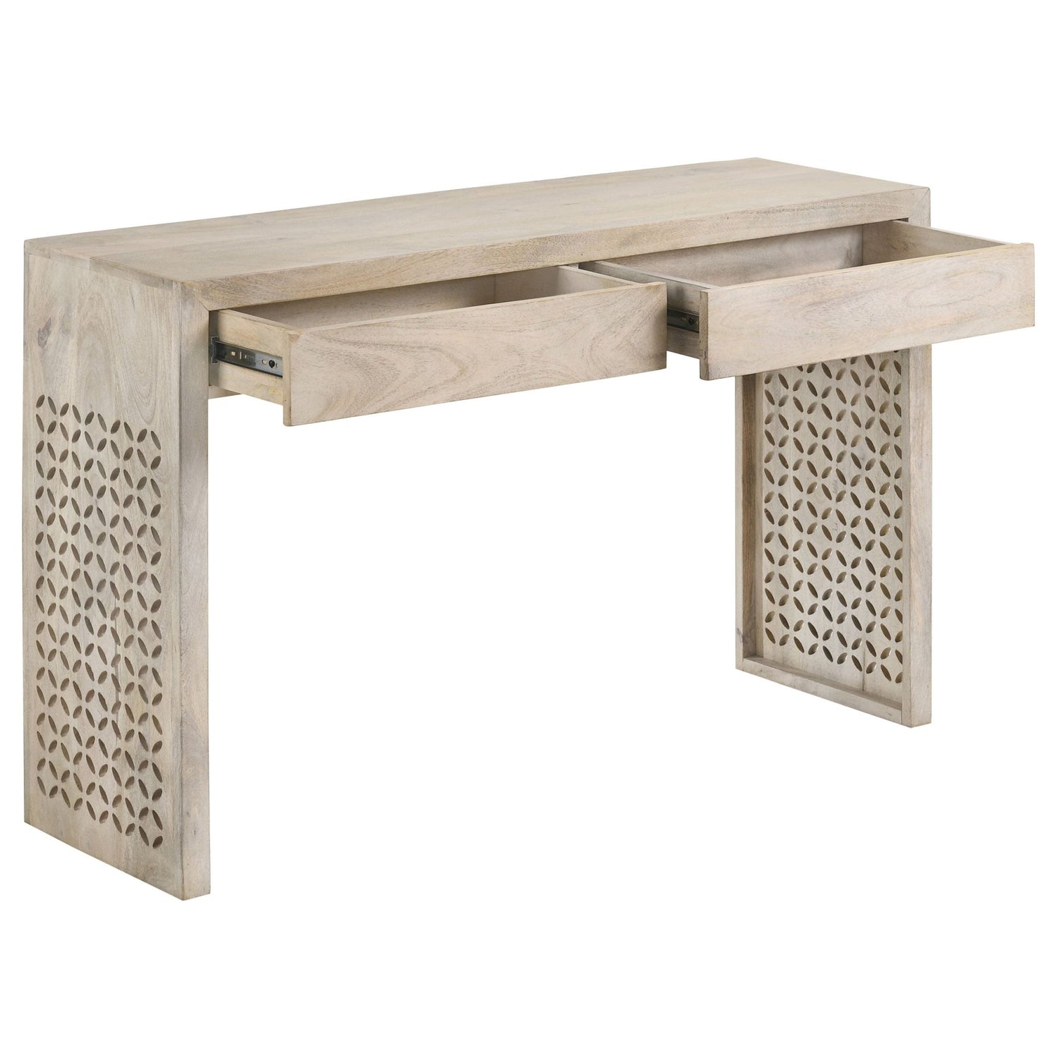 Console Table - Rickman Rectangular 2-drawer Console Table White Washed