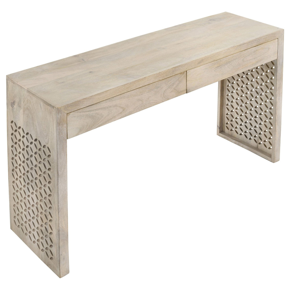 Console Table - Rickman Rectangular 2-drawer Console Table White Washed