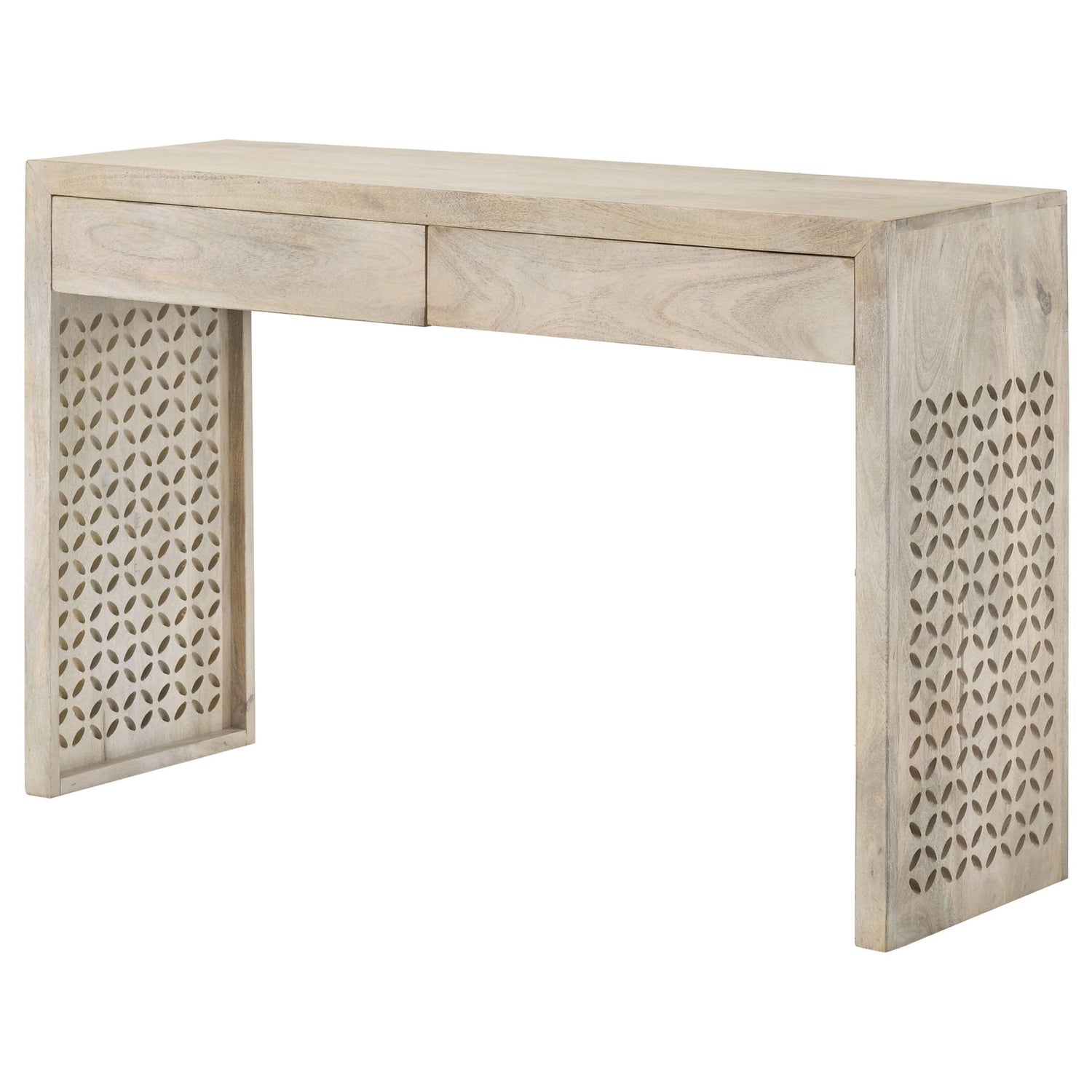 Console Table - Rickman Rectangular 2-drawer Console Table White Washed