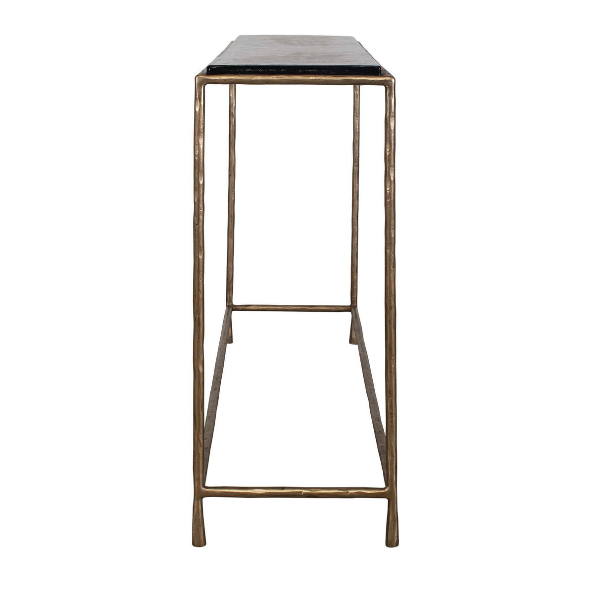 Ovard Minimalist Metal Console Table Brass - Gold / Black by Uttermost - View 5