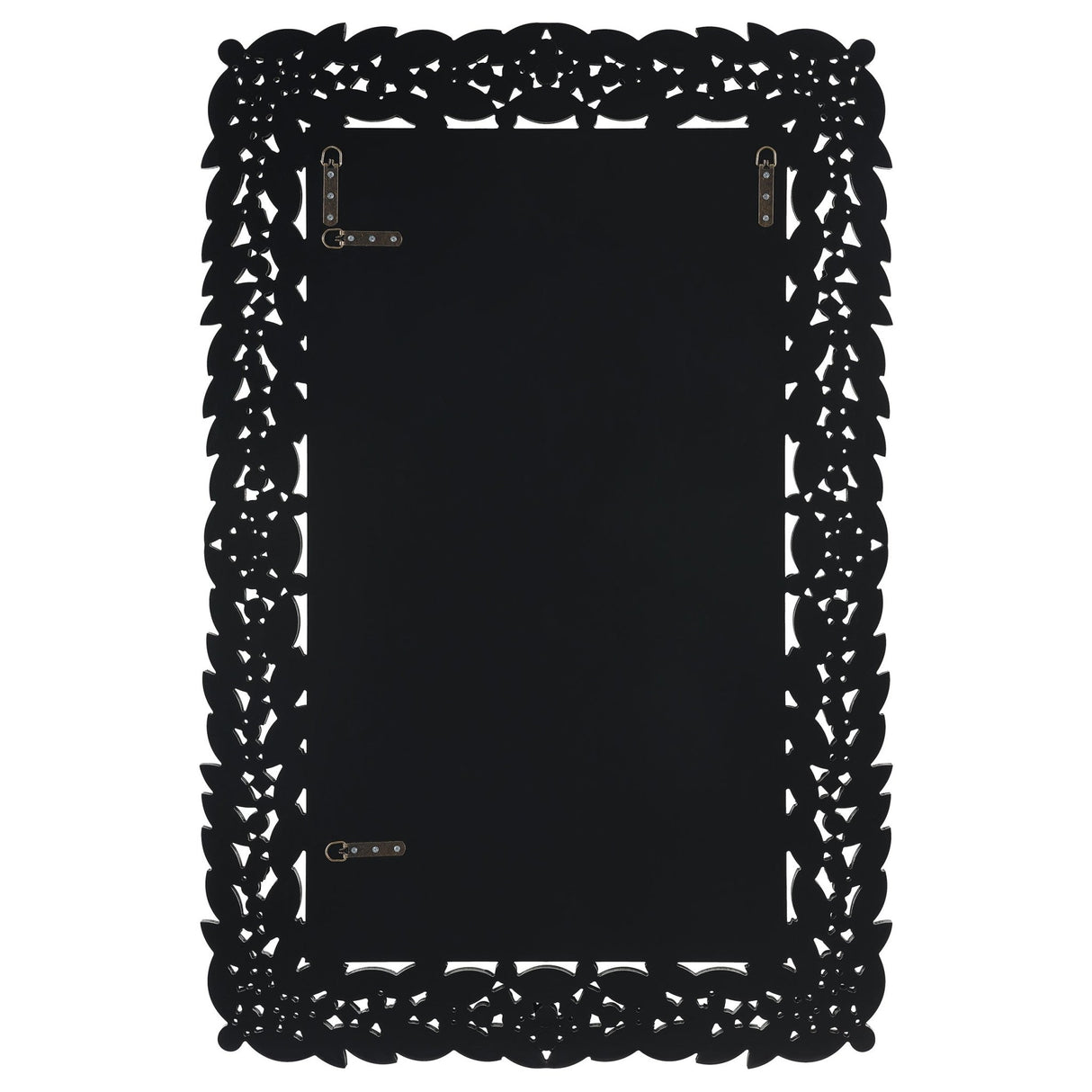 Wall Mirror - Cecily Rectangular Leaves Frame Wall Mirror Faux Crystal
