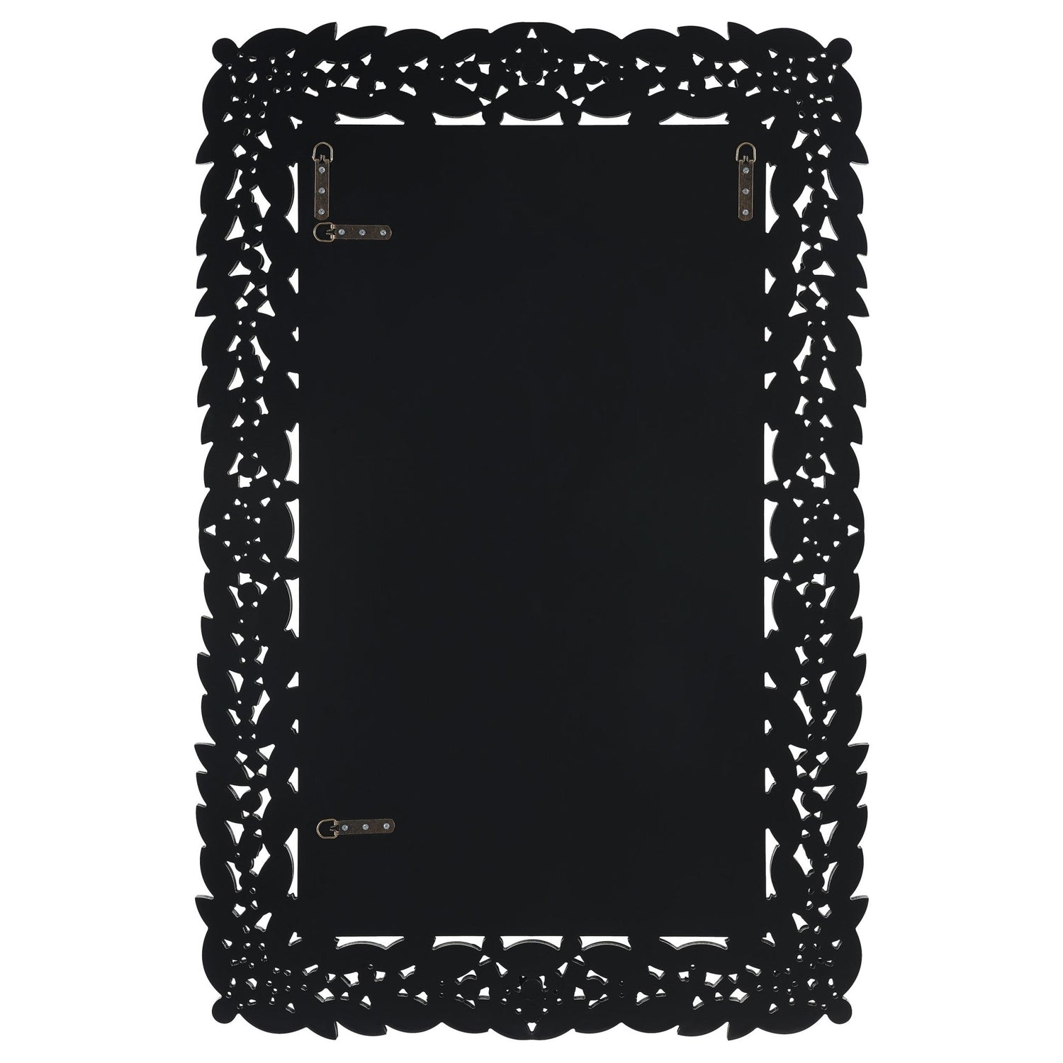 Wall Mirror - Cecily Rectangular Leaves Frame Wall Mirror Faux Crystal