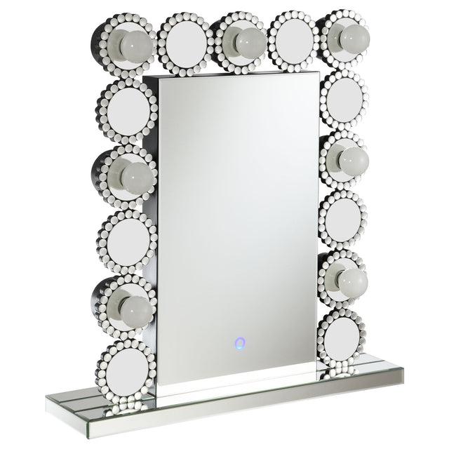 Aghes Rectangular Table Mirror with LED Lighting Mirror | Coaster | Home Elegance USA
