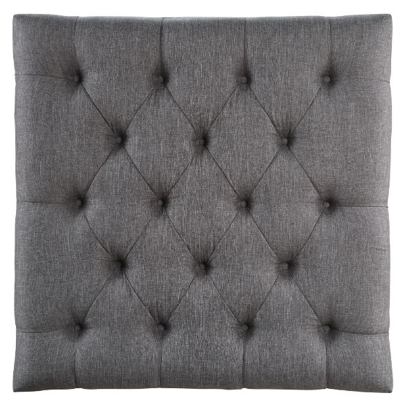 Aizen Cocktail Ottoman 96558 Gray Fabric & Weathered Oak Finish | Acme | Home Elegance USA