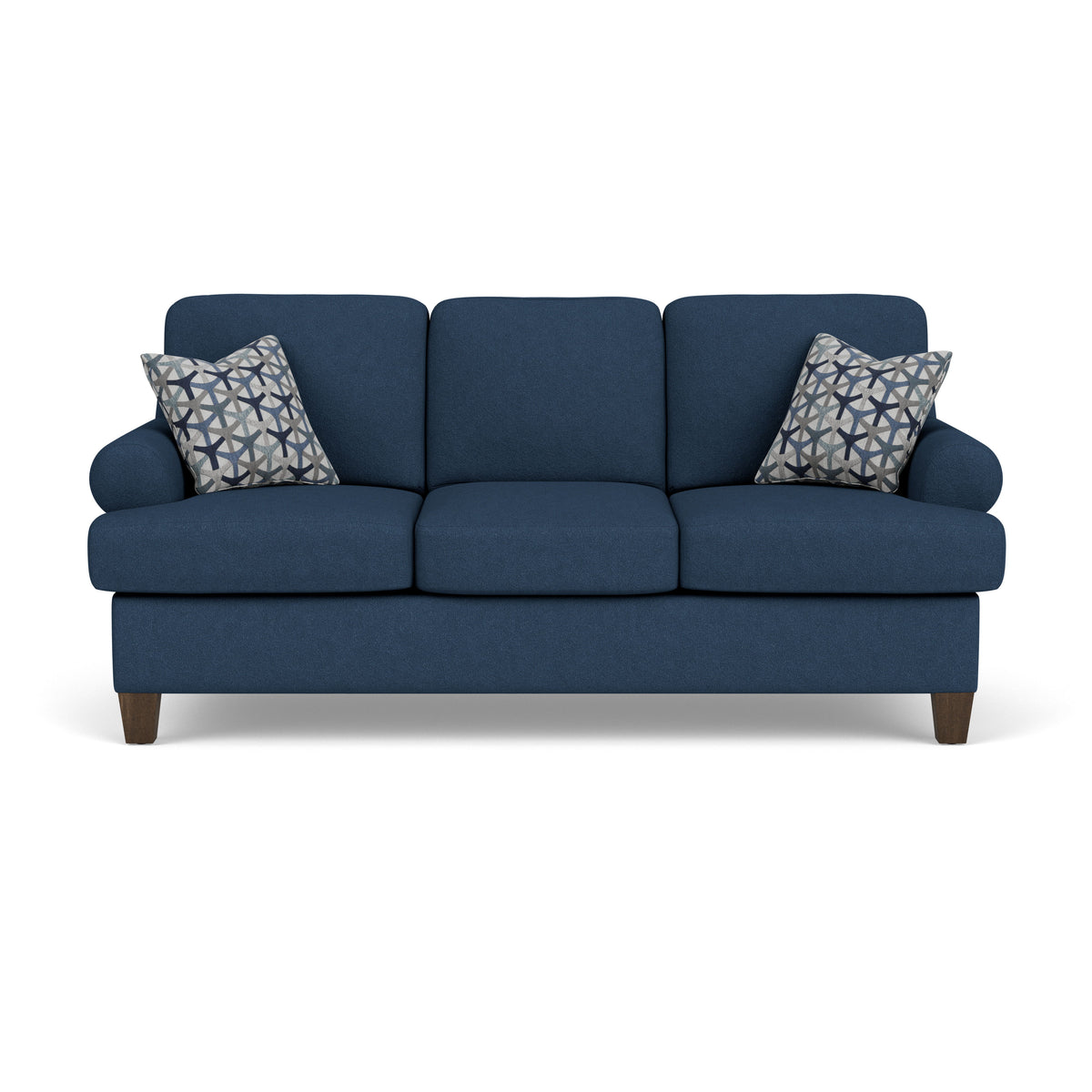 Moxy Fabric Sofa, T-Shaped Seat Cushion, Curved Sock Arms | Flexsteel