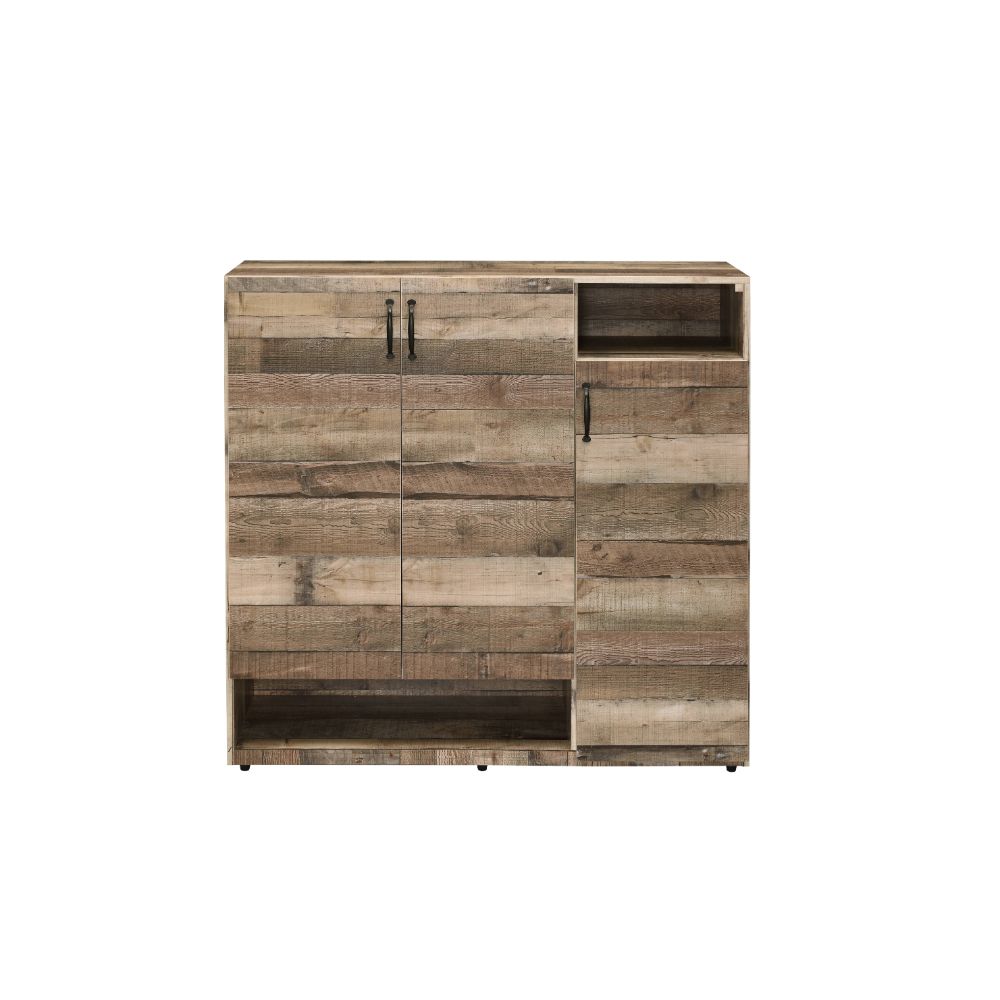 Acme - Howia Shoe Cabinet 97781 Rustic Gray Oak Finish