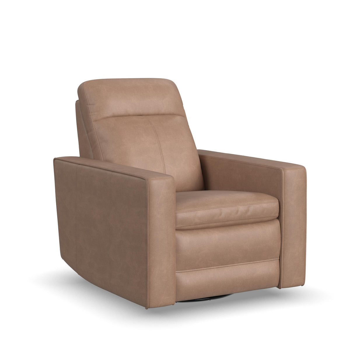 Dutch Power Swivel Gliding Recliner With Power Headrest, Lumbar, Heat & Massage - Light Brown | Flexsteel
