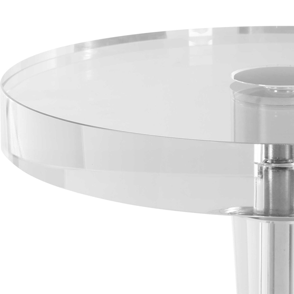 Pria Crystal Drink Table - Silver by Uttermost - View 5