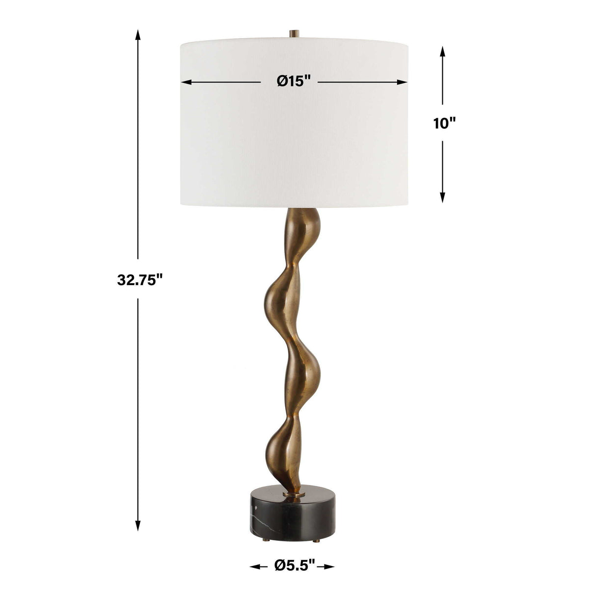 Remolino Table Lamp - Bronze by Uttermost - View 7