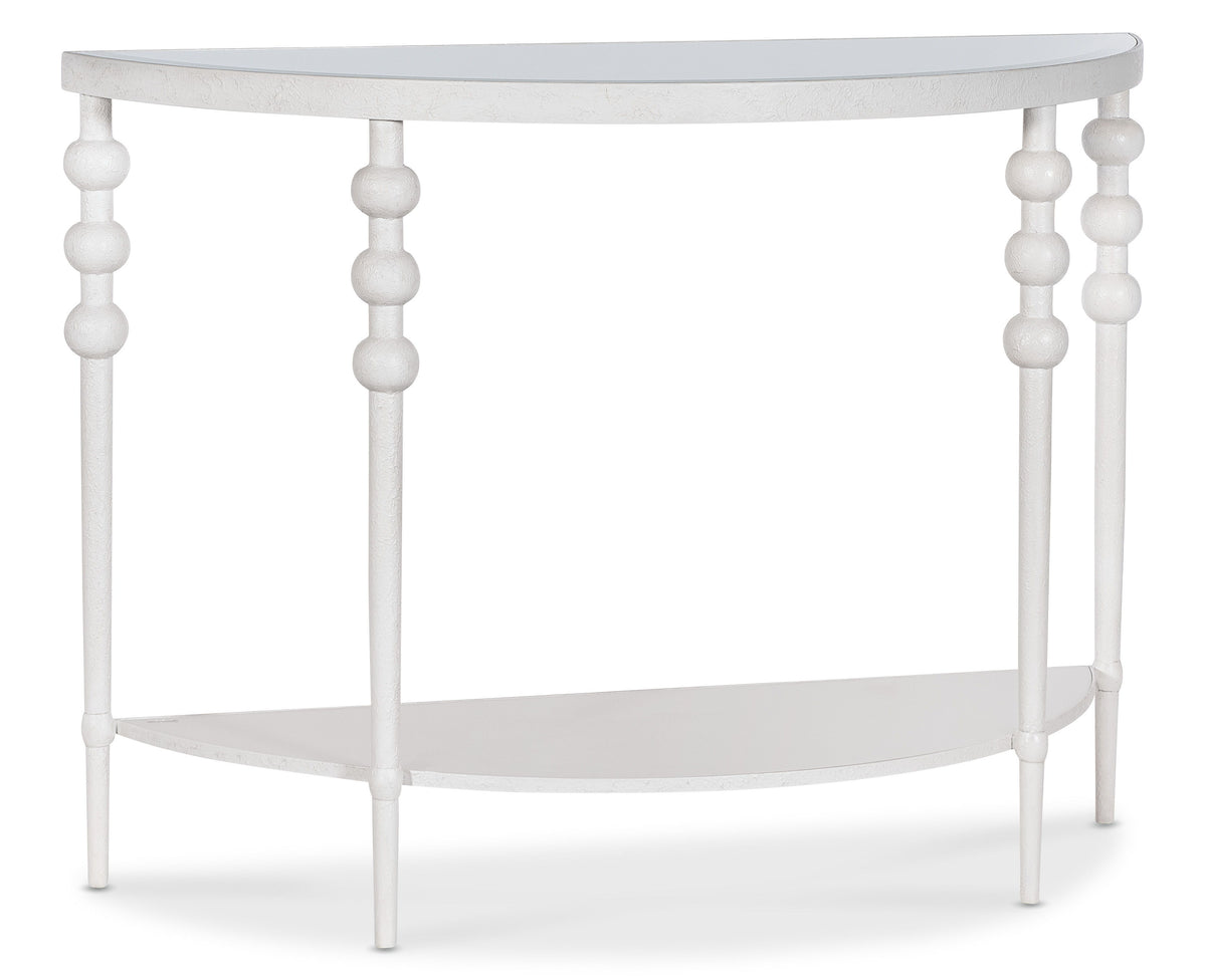 Melange On The Bright Side Demilune Console - White by Hooker Furniture - View 1