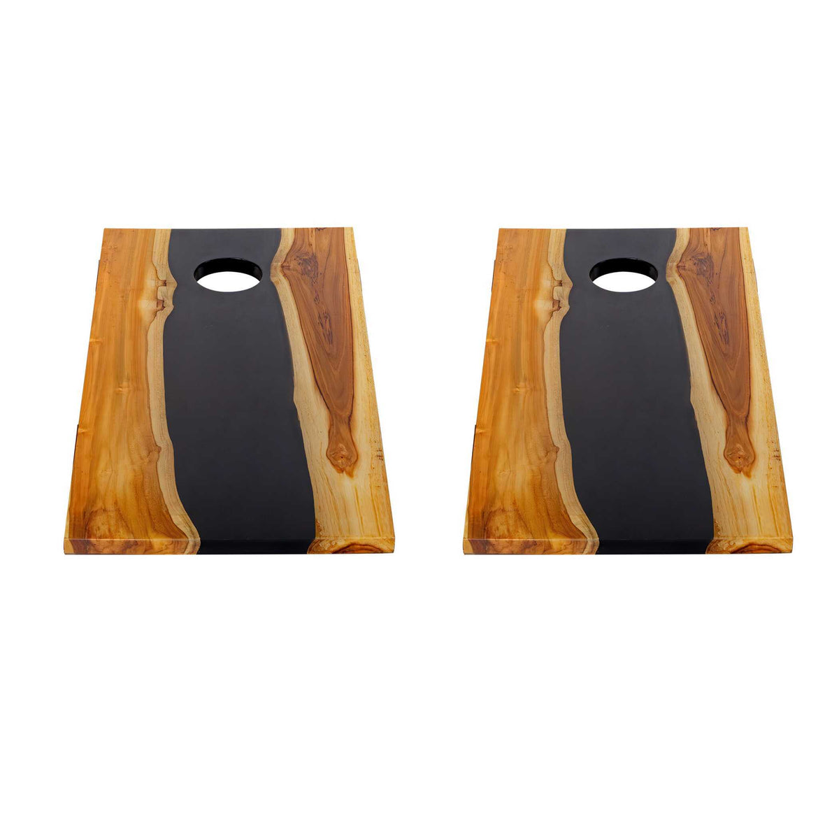 Clearwood Cornhole Cornhole Game (Set of 2) Black / Woodtone - Black / Light Brown by Uttermost - View 5