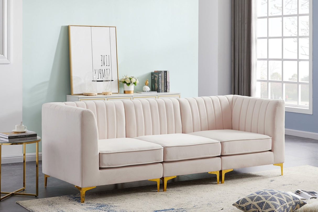 Alina - Modular Sectional - Pink - Fabric | Home Elegance USA