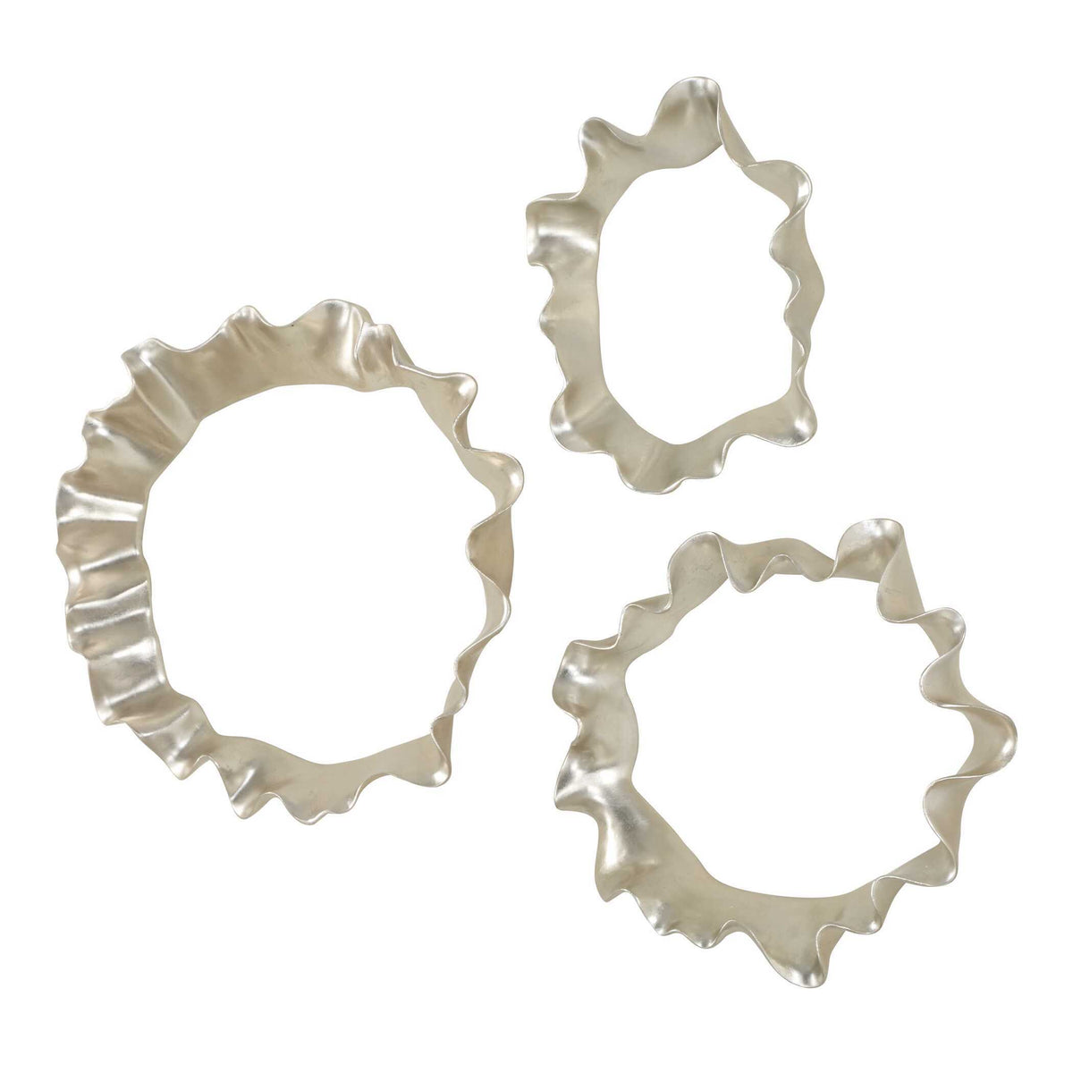 Ripple Effect Wall Art (Set of 3) - Silver by Uttermost - View 5