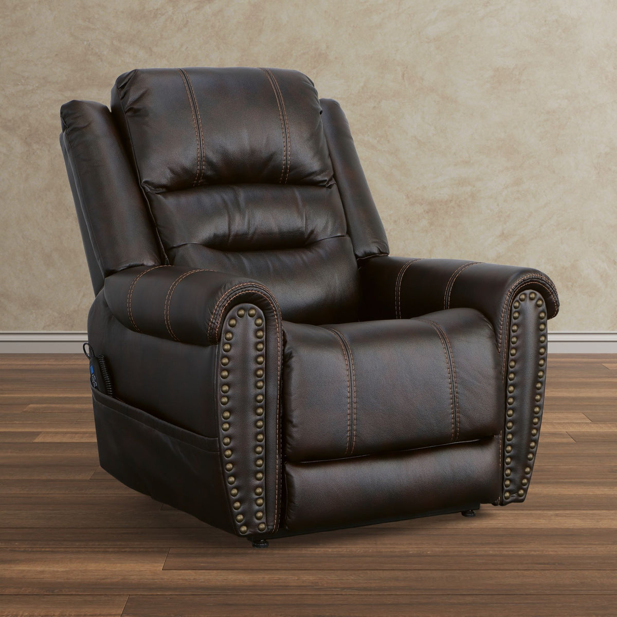 Oscar Power Lift Recliner With Right-Hand Control & Power Headrest - Molasses | Flexsteel