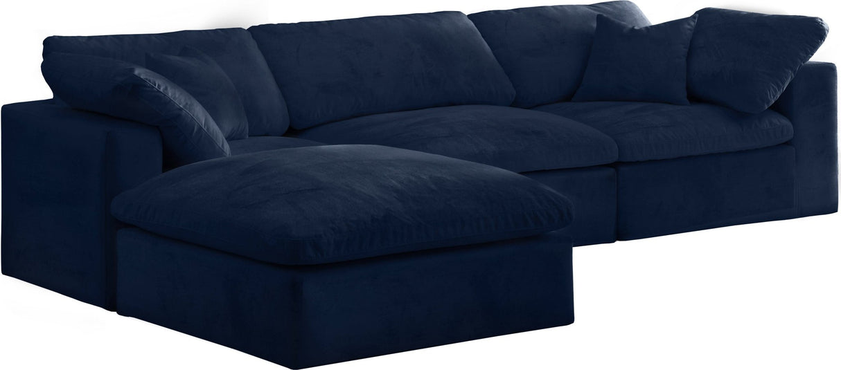 Cozy - Modular Sectional 4 Piece Cloud - Navy | Home Elegance USA