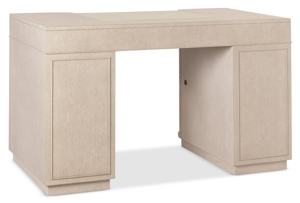 Knee-Hole Desk Polished Limestone - Beige by Hooker Furniture - View 5