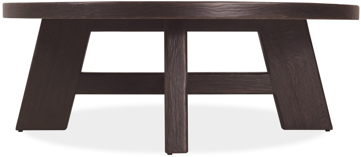 Driftwood Round Coffee Table Burnt Timber - Black by Hooker Furniture - View 3