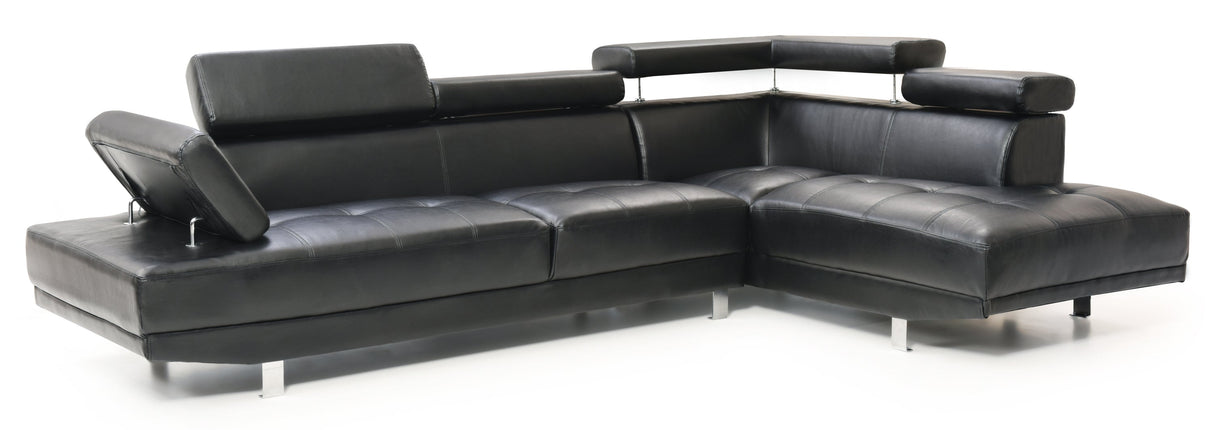 Riveredge G448-SC Sectional ( Without Ottoman) , BLACK - sold by Home Elegance USA