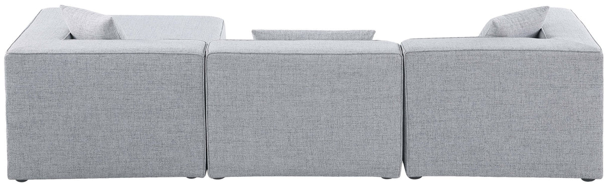 Cube - Modular Sectional 4 Piece - Gray - Fabric | Home Elegance USA