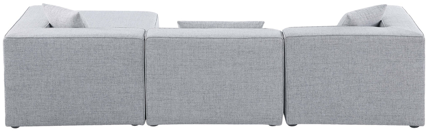 Cube - Modular Sectional 4 Piece - Gray - Fabric | Home Elegance USA